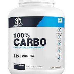 Muscle Trail 100% Carbo Fast Acting Carbohydrate Supplement, Pineapple Flavour, 60 Serving Boost Energy & Endurance (1.8KG, Unflavoured)-65
