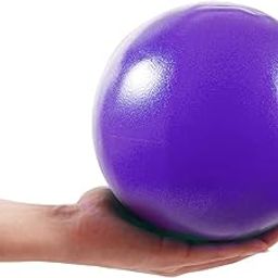 SKYFUN (LABEL) Full Body Inflatable Shaping Fitness Fit Gym Pilates Swiss Ball for Balance, Stability, Stretching, Core Fitness(9 Inch, Purple Color)-image-19