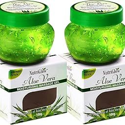 NutriGlow Aloe Vera Gel Great for Face, Hair, Acne, Sunburn, Bug Bites, Rashes, Glowing and Radiant Skin, Hydrating Gel Relieves Itchy & Irritated Skin Non Sticky, 100gm Each, Pack of 2-image-35