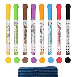 Whiteboard Markers, 8 Colorful Dry Erase Marker Pens For White Board, Easily Erasable Without Ghost Marks, Magnetic Cap For Convenient Storage, Ideal For Classroom Teaching And Home Refrigerator Use-image-25