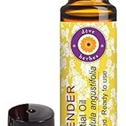 Deve Herbes Lavender Essential Oil (Lavandula angustifolia) Pre Diluted Ready to Use Roll-on Blend for Aromatherapy and Topical Skin Application for Kids and Adults 10ml-image-1