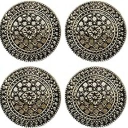 Ani Accessories Metal Button Shank Net Design for Coat Blazer Suit, Sherwani, and Bandhgala Indian Dresses Sports Coat Uniform Jacket (Pack of 8 Big, Golden)-91