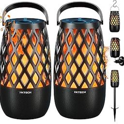 IXTECH Outdoor Bluetooth Speakers, Waterproof Portable Bluetooth Speaker Wireless with Lights, Outdoor Gifts for Dads Mom, Multi-Sync Wireless Connection, Lantern Speakers Mountable, 2 Pack-image-67