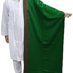Kashmiri Shawl for Men, Green and White, 180 cm x 90 cm-picture-23