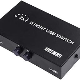 Printer Sharing Switch 2 Ports I USB 2.0 Selector Switch for PC Sharing Switch Box Computer Scanner Printers Projector Camera and Keyboard (Manual Printer Sharing Switch).-20