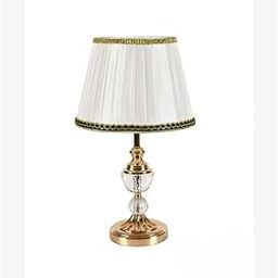 TRIPPING Vintage Inspired White Pleated Fabric Shade Table Lamp with Rose Gold and Crystal Accents E27 Bulb Holder Decorative Lighting for Bedside, Living Room, Study Table, or Entryway Console Setup-image-56