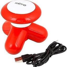 Acupressure Electric Mini Full Body Vibration Massager mimo mini vibration full body massager slimming body massager For pain relief with USB Port (Multicolor) (Red)-image-6