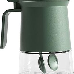 Storage Jar Container Glass with Lid Airtight for Household Kitchen Tool Green-image-69