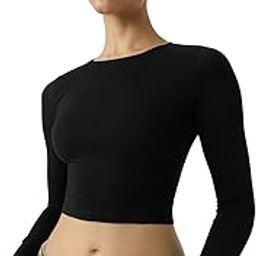 | Solids: Black (Cropped Fit) Women and Girls Tops|Slim fit Solid| Full Sleeve|97% Cotton 3% Lycra Black Color Women Cropped Tops-image-15