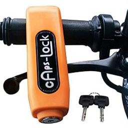 Heer Enterprise's Stainless Steel Matt Finish Heavy Duty Bike Brake Keypad Lock Locking System By Holding Handle Bar With Brake Lever - For All Bikes And Scooters |(Multicolor)-2