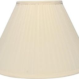 Yura Handicraft -Lamp Shade with Georgette Fabric-P(Pleated Plain) Size5”x12”x8”, Cream colour-picture-1