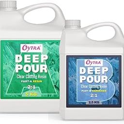 Oytra Resin Deep Pour Casting Liquid Hardener 7.5 Kgs 2 1 Ratio Art Materials Crystal Clear Craft Perfect for Professional Tabletop Preservation and Large DIY Cast Art Projects-image-21