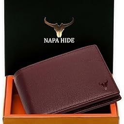 Maroon Leather Wallet for Men I Handcrafted I 4 Credit/Debit Card Slots I 2 Currency Compartments I 1 Transparent ID Window-4