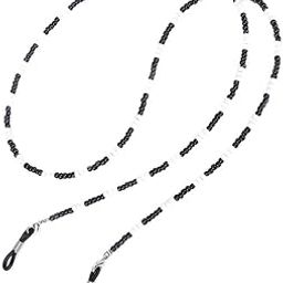 ™ Black White Bead Eyeglass Sunglass Spectacle Cord Neck Strap String Chain Link Holder 68cm | Other Vision Care | Vision Care-image-68