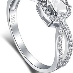 92.5 Sterling Silver Engagement Ring, Round Cut Solitaire Ring| Elegant Whites Collection, Gift for Women, BIS Hallmarked-image-3
