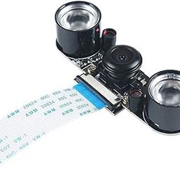 Robodo Raspberry Pi 4 Camera Night Vision Camera Adjustable-Focus Module 5Mp Hd Webcam Video Wide Angle Fisheye Lens Ov5647 Video 1080P for Raspberry Pi 3B/3B+&Pi 2B B+ 4B Plus,Digital-25