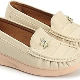 Women's Synthetic Leather Ankle Black Women Comfortable Slip On Flat Loafer Ballet; Casual and Formal Footwear-image-36