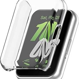 Sounce Watch Case for Samsung Galaxy Fit3, Tempered Glass Screen Protector, HD Clear Touch Sensitive Ultra-Thin Soft TPU Protective Cover for Samsung Galaxy Fit3 with Full Protection - Transparent-10