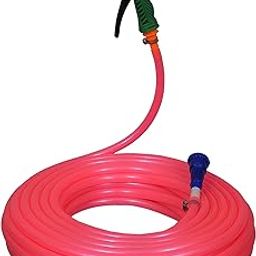DK Craft Touch 5 MTR Length Garden and Car Wash Pvc Pipe with High Pressure Spray Gun and Accessories For Garden,Car Washing,bike wash,pet bath (Pink Hose & Lever Spray Gun, 5 MTR Length)-picture-16