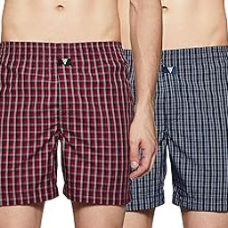 Men's Checkered Boxers (Color & Print May Vary) (Pack of 2) (10111_Assorted_M)-picture-26