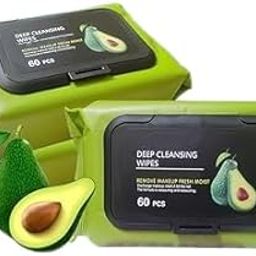 MARVELRY Avocado Moisturizing Deep Cleasing Wipes Makeup Remover Facial Wipes Cucumber & Vitamin E Makeup Remover Wipes Hydrating, Refreshing, Soothing (Pack Of 1) (Makeup Wipes)-image-96
