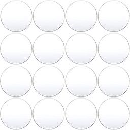 feeling well 3mm Thick 3 inch dia transparent acrylic glass round circle disk sheet board for diy art and craft school office project glass painting 3mm 3in 16pcs-image-18