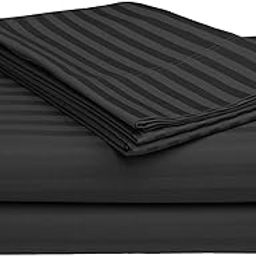 ZYFOX HOME 210 TC Glace Cotton Single Bedsheet + 1 Pillow Cover – Breathable, Wrinkle‑Resistant & Hotel-Grade – Plain Stripe (60×90 in) – Ideal for Home, Hotel & Guest Room-image-23