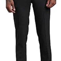 turtle Men 4 Way Stretch Slim Fit Self Design Flat Front Formal Trouser-picture-36