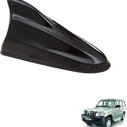 Kozdiko Car Black Shark Fin Style Roof Mount FM/AM Radio Aerial Antenna with Wiring Waterproof Signal Compatible with Mahindra Old Scorpio-image-24