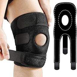 Travel Curry - Knee Caps for Women and Men | Premium Knee Support Open Patella, Breathable Knee Cap Brace for Arthritis, Pain Relief, Daily Use, Sports - SINGLE (Black, Free Size)-20