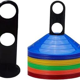 Agility Soccer Cones for Training – Set of 20 Field Marker Cones with Stand for Football, Kids, Speed & Sports Drills – Durable Plastic Cones for Indoor Outdoor Agility Training-image-48