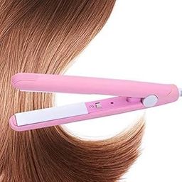 Mini Hair Straightener, Portable Mini Ceramic Plate Electronic Hair Straightener, ON/OFF button, with Plastic Storage Box Hair Straightener ( MULTICOLOR ))-image-76