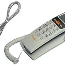 Vroxy Multipurpose Landline Caller ID Phone Telephone Corded Phone LCD Indication Button Telephone Wall Mounted OHO KX-T555CID Corded (1Pcs)-0