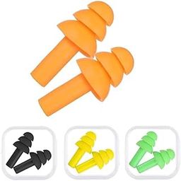 Silicone Earplugs, Noise Reduction Hearing Protection, Reusable Soft Ear Plugs for Sleeping, Swimming, Snoring, Air Travel, Concerts, Construction Work and Motor Sports Racing (4 Pair) Multicolor-image-16