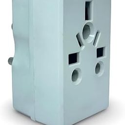 Upix 3 in 1 Worldwide Universal Multi Plug Socket, Travel Adapter Plug with Surge Protector (Fuse), World to India Travel Adapter Plug, World (USA, UK, Canada, and More) to India Adapter Plug-3