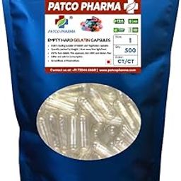 Patco Pharmaceuticals - Size 1 Clear Empty Gelatin Pill Capsule - Non-GMO and Gluten Free | DIY Powder Filling (Pack of 500 Pcs)-image-27