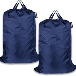 MAINDAIS Laundry Bag Clothes Large, Foldable with Drawstring Closer & Handle | Water Resistant | Travel Pouch Bags | Cloth Carrying Bag, Garment Cover For Laundry (Blue, Pack of 2)-image-36