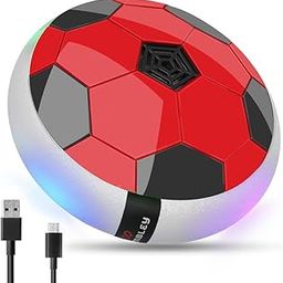 Wembley Rechargeable Hover Football Indoor Game for Kids Toys for Boys Birthday Gift | Electric Air Football Floating Hover Ball Soccer Electronic Toys for 2 3 4 5 6 7 8 9 10+ Years Old Boys - Red-16