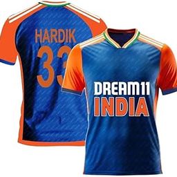 IND Hardik Pandya 33 Blue Cricket Jersey 2023(Kid's,Boy's,Men)-image-46