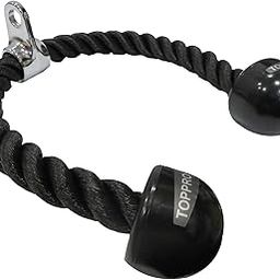 TOPPRO FITNESS TRICEP ROPE | TRICEP ROPE FOR GYM USE | TRICEP ROPE FOR EXERCISE | TRICEP ROPE HANDLES FOR CABLE MACHINE | TRICEP ROPE LONG | SEATED ROW GRIP | HEAVY DUTY IMPORTED | GERMAN DESIGN-3