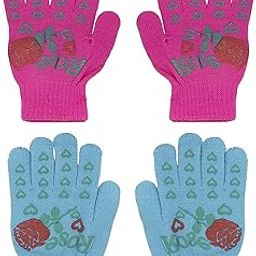 Soft and Warm Winter Gloves For Girls | Woolen Knitted Gloves | Full Finger Hand Gloves For Girls (Set of 2 Pair)-6