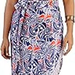 Satin Animal Printed Beachwear Coverup Wrap Skirt for Women, Resort Pool Wear-image-80