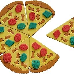 Twin Blaze Pizza Erasers for Kids | Delicious Pizza with 6 Slices | Eraser for Kids | Return Gifts | Set of 6 Slices Per Box | Eraser Kit (Pack of 1)-image-26