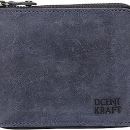Genuine Leather RFID Blocked Zip Wallet for Men, Coin Pocket Around Zip Dark Green Best Gift, Genuine Leather Zipper Wallet for Boys (Navy Blue)-10