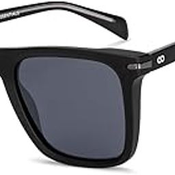 Polarized and 100% UV Protected | Branded and Stylish Sunglasses | Matte Black - Grey Round Full Rim Square | Season Essentials | For Men & Women | Large | VCS000561-picture-17