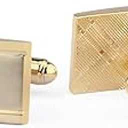 Enamel Cufflinks Classic Black Set in Gift Box for Men Gold-6