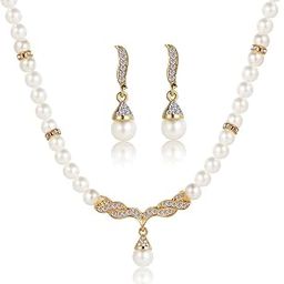 Latest Stylish Design Fancy Pearl Necklace Jewellery Set for Women (15454s)-image-75