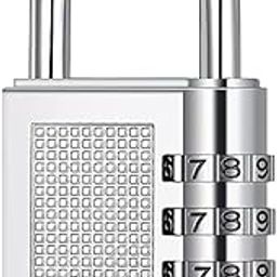 4-Digit Combination Padlock, 6mm Shackle, 40-50mm Lock Body, Premium Zinc Alloy for Luggage, Travel Bag, Locker-image-10