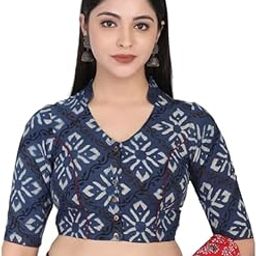 Woman slub Cotton and Collar Blouse-picture-52