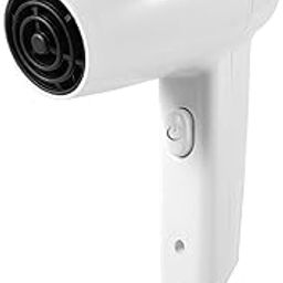 JVD Glow hairdryer, 220-240V 1400W, ionic, 2 selectors, wall-mounted holder, curly cord 40cm, White-image-2